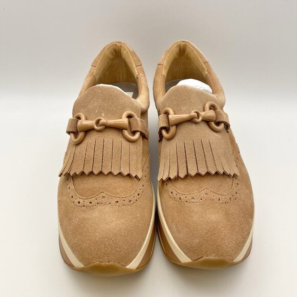 Dolce Vita Women's Jhax Suede Shoe US 9 EU 39-40 Light Brown/Cream NIB - Picture 6 of 12